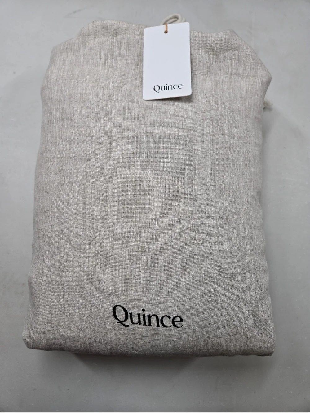 NWT QUINCE European Linen Duvet Cover King/Cal King Natural Chambray 0555